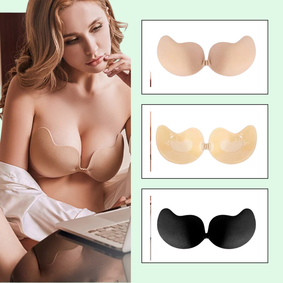 Women Strapless Invisible Push-Up Bra